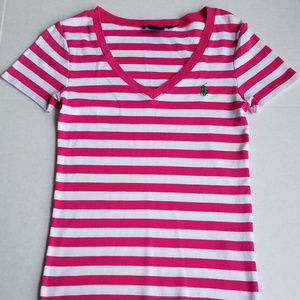 Ralph Lauren Polo Sport  Size M Pink & White